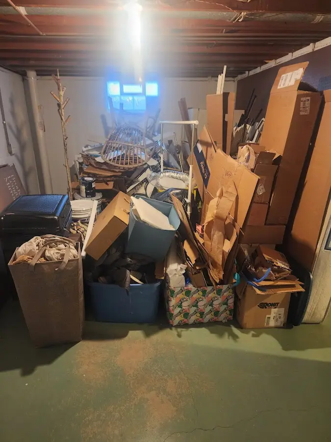 Roll-off dumpster container at job site for Construction Dumpster Rental in Clarksville